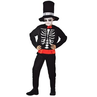 COSTUME DA SCHELETRO PER BAMBINI - TAGLIA 110