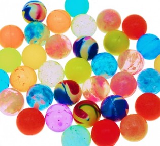 PALLINE RIMBALZANTI ASSORTITE 2 CM (100 pz.)