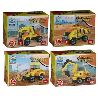 MATTONCINI DA COSTRUZIONE - Serie Veicoli da Cantiere (24 pz.)