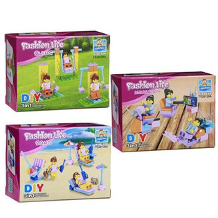MATTONCINI DA COSTRUZIONE BRICKS - SERIE BAMBINE (24 pz.)