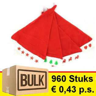 *** OFFERTA STOCK *** BUNDLE BERRETTI DI NATALE LUMINOSI ASSORTITI (960 pz.)