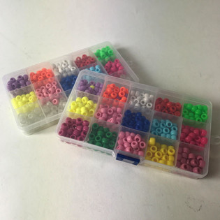 Set di perline in scatola portaoggetti - Colori misti (12 pz.)