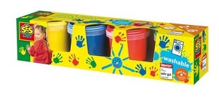 Pittura a Dita SES, Set 4x150ml (4 colori) (1 pz.)