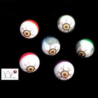 PALLINE RIMBALZANTI CON OCCHI - Ø 3 CM (48 pz)