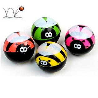 Palline Rimbalzanti con Stampa Ape - &Oslash; 3 cm (48 pz.)
