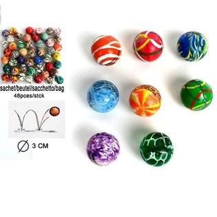 MIX PALLINE RIMBALZANTI - &Oslash; 3 CM (48 pz.)