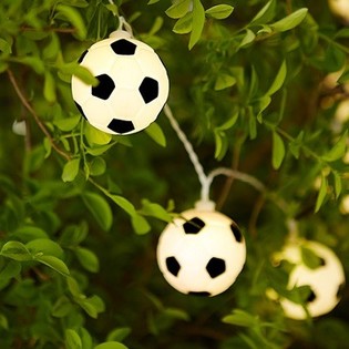 Catena Luminosa Calcio BIANCO/NERO 10 Lampadine (9 pz.)
