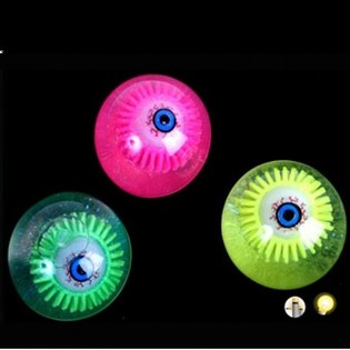 Palline Rimbalzanti Luminose con Occhi (Display 12 pz.)