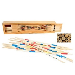 GIOCO DEL MIKADO IN SCATOLA DI LEGNO (24 pz.)
