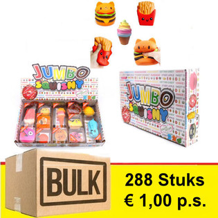 *** OFFERTA BULK *** JUMBO SQUISHY in Espositore (288 pz.) - Tendenza!