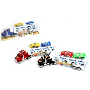 Grande Camion con 4 Auto in Blister (6 pz.)