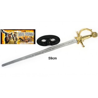 Set Maschera e Spada di Zorro - 59 cm (6 pz.)