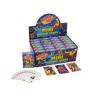 MINI CARTE DA GIOCO – MODELLO: SUPEREROI IN DISPLAY (24 pz.)