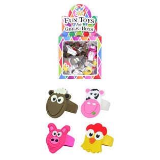 Anelli per bambini Animali della fattoria in espositore (156 pz.)