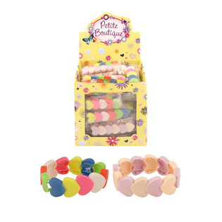 Braccialetti Elastici con Cuore per Bambini in Display (60 pz.)