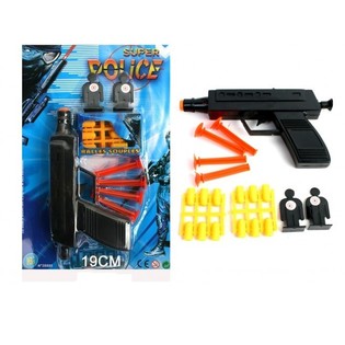 PISTOLA DELLA POLIZIA CON BERSAGLI (24 pz.)