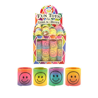 MINI MOLLE SPIRALE SMILEY Ø3.5 CM IN DISPLAY (60 pz.)
