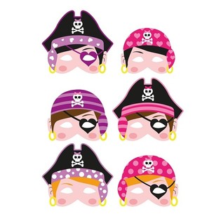 MASCHERE DA PIRATA IN GOMMA CREPLA - RAGAZZE (24 pz.)
