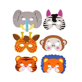 MIX MASCHERE DI ANIMALI IN FOAM (24 pz.)