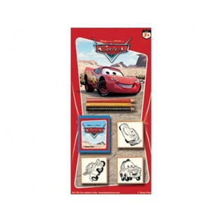 Grande Set Colora e Timbri Disney Cars su Cartoncino (24 pz.)