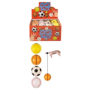 Palline Sportive con Elastico in Display (24 pz.)