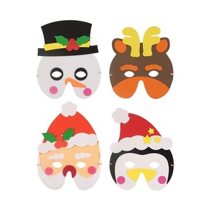 Mix Maschere di Natale in Gomma Crepla (24 pz.)