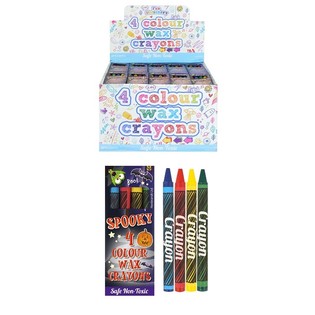 Set da 4 Pastelli a Cera HALLOWEEN in Display (120 pz.)