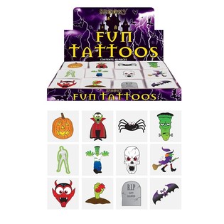 Tatuaggi Fun &ndash; Modello Halloween (48 confezioni x 12 pz)