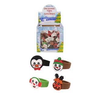 Anelli per bambini in silicone: Figure natalizie in espositore (156 pz.)