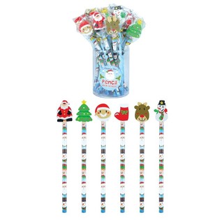 SET MATITE NATALIZIE CON GOMMA FIGURINA (24 pz.)