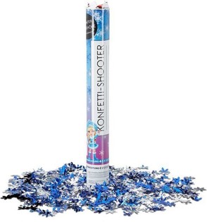 Cannone sparacoriandoli - Fiocco di neve - 40 cm (10 pz.)