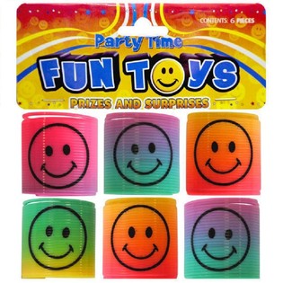 6 MINI MOLLE SMILEY Ø3.5 CM IN SACCHETTO (CONFEZIONE DA 6)