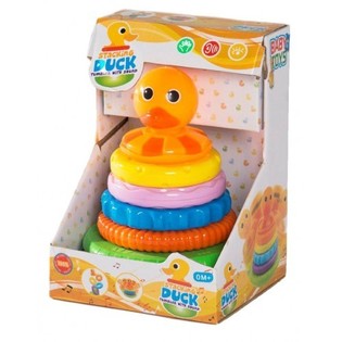 SET DI ANELLI IMPILABILI PAPERA DONDOLANTE CON SUONO, Per bambini da 0 mesi (6 pz.)