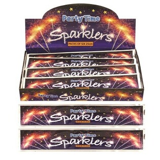 Set di 6 stelline scintillanti, 25 cm (36 confezioni)