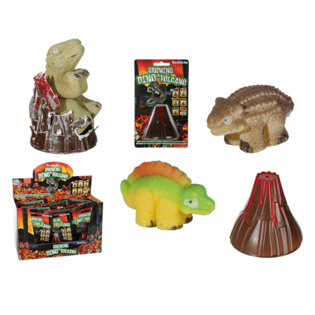 DINOSAURO CRESCENTE NEL VULCANO (12 pz.)