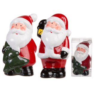 BABBO NATALE IN CERAMICA IN CONFEZIONE REGALO, circa 9 cm (24 pz.)