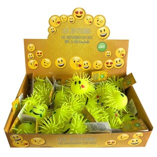 Palline Puffer Smiley Luminose in Display (12 pz.)