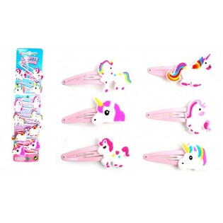 Mollette per capelli Unicorno per bambini (12 pz.)