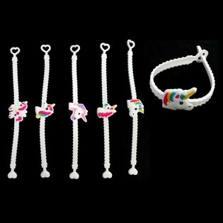 BRACCIALETTI DI UNICORNO IN SILICONE PER BAMBINI (12 pz.)
