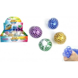 PALLA SQUISHY &ndash; MIX COLORI GLITTER IN DISPLAY (12 pz.)
