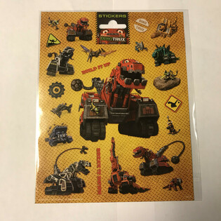GRANDI FOGLI DI ADESIVI DINOTRUX, 20x16 cm (10 pz)