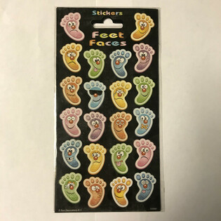 ADESIVI: Vrolijke Voeten / Feet Faces, 20 x 10 cm (10 pz)
