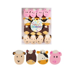 GOMME ANIMALI DELLA FATTORIA (48 pz.)