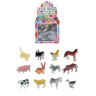 Giochini per Pesca di Beneficenza Animali della Fattoria (84 pz)