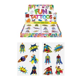 Tatuaggi Temporanei Fun – Modello: Supereroi (96 pz.)