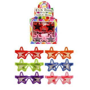 OCCHIALI DA SOLE PER BAMBINI A FORMA DI STELLA IN DISPLAY (24 pz.)