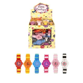 BRACCIALE IN LEGNO CON OROLOGIO FINTO (96 pz.)