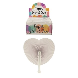 VENTAGLIO BIANCO A FORMA DI CUORE (36 pz.)