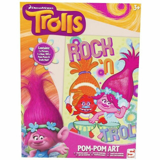 TROLLS CREA LA TUA OPERA D'ARTE CON POMPON (48 pz.)