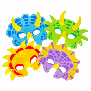MIX MASCHERE IN GOMMA PIUMA DINOSAURI (60 pz.)